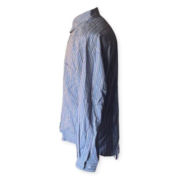 Faconnable Medium Multi Color Stripe Button Front Shirt - Picture 5 of 6